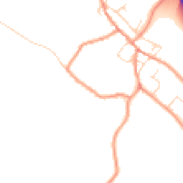 Daytime road noise heatmap for NN14 3HH