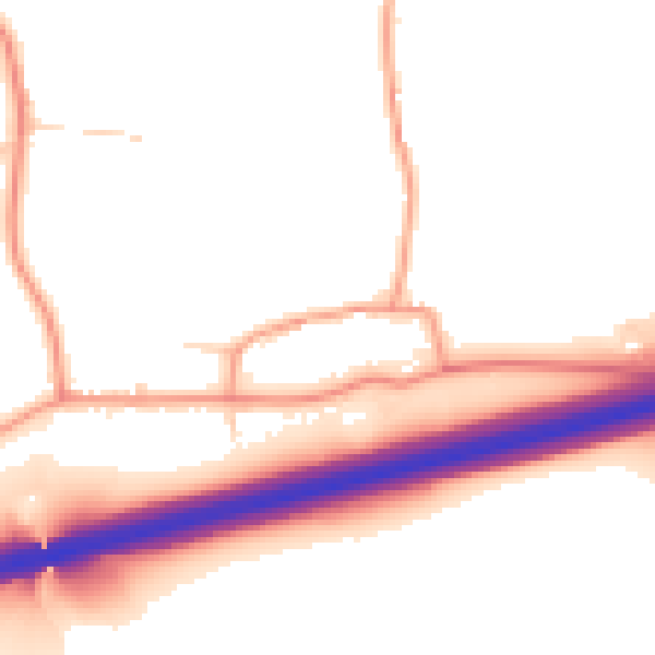 Daytime road noise heatmap for NN14 4AE