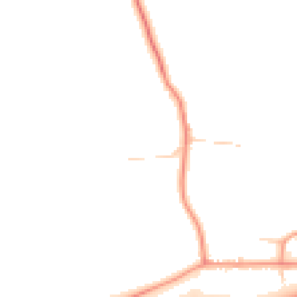 Daytime road noise heatmap for NN14 4AG