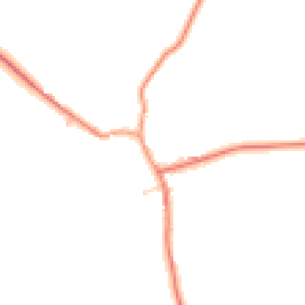 Daytime road noise heatmap for NN14 4BJ