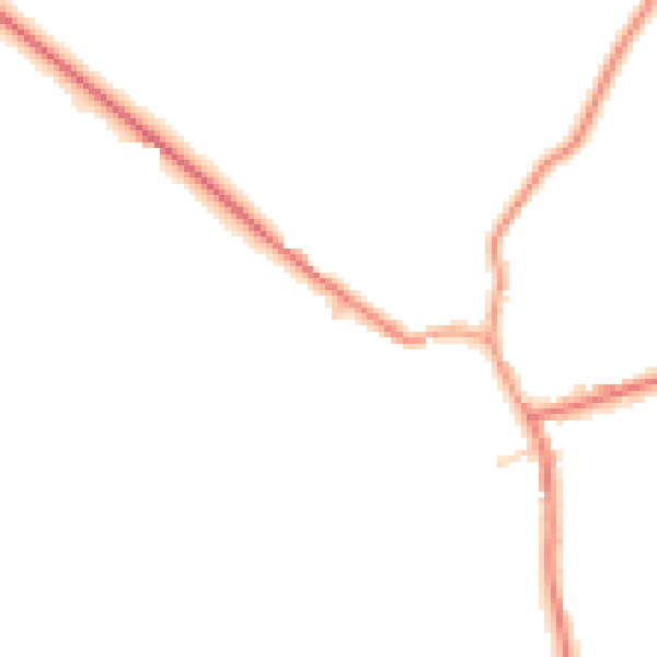 Daytime road noise heatmap for NN14 4BP