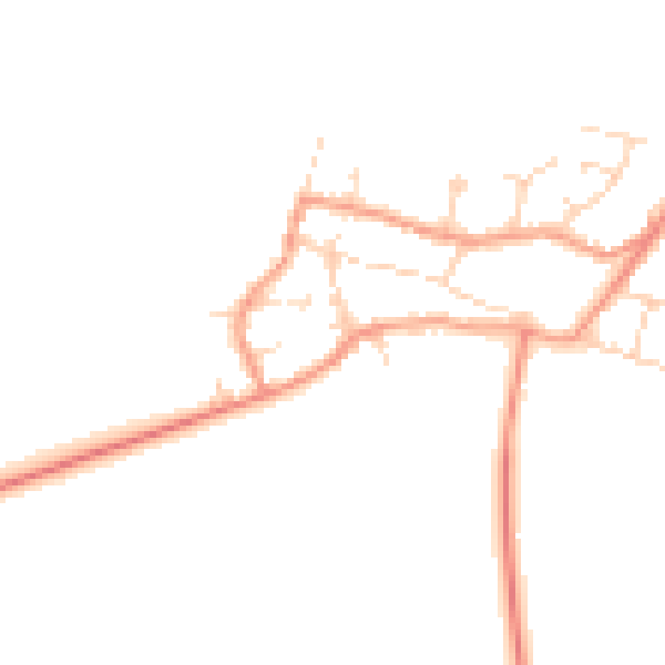 Daytime road noise heatmap for NN14 4BT