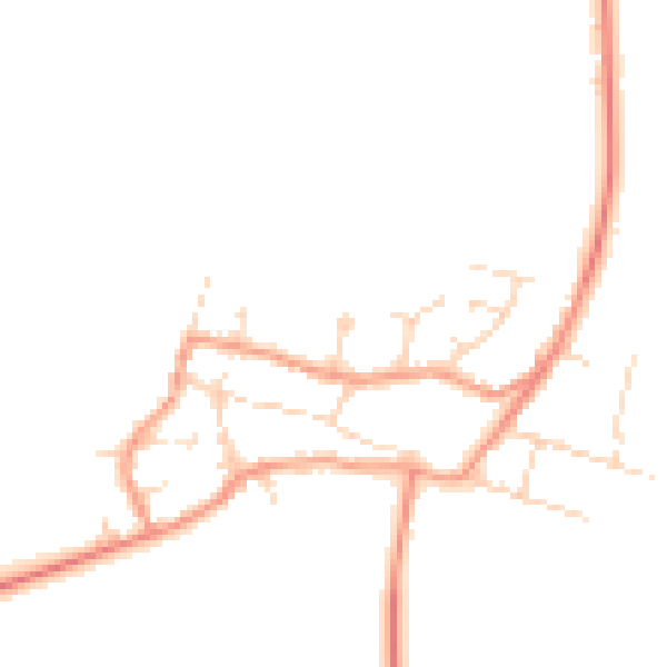 Daytime road noise heatmap for NN14 4DP