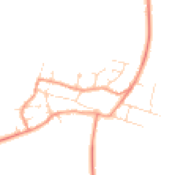 Daytime road noise heatmap for NN14 4DR
