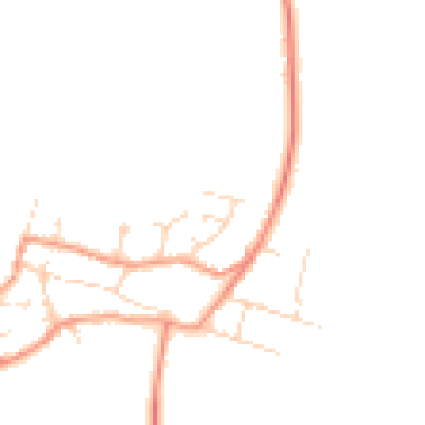 Daytime road noise heatmap for NN14 4DY