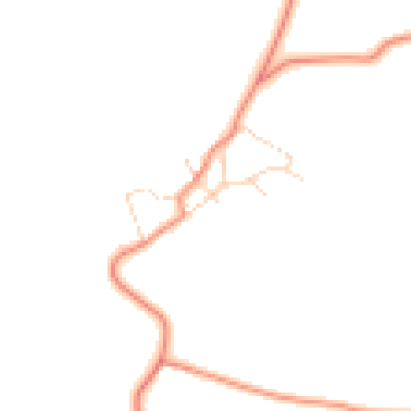 Daytime road noise heatmap for NN14 4EG