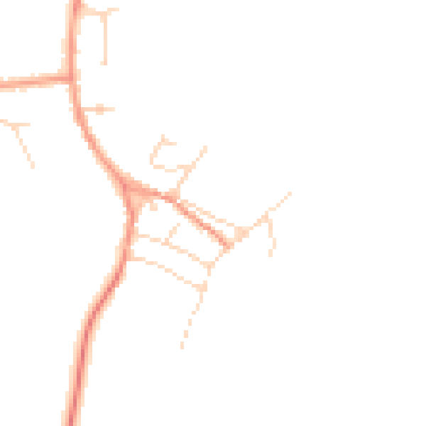 Daytime road noise heatmap for NN14 4ET