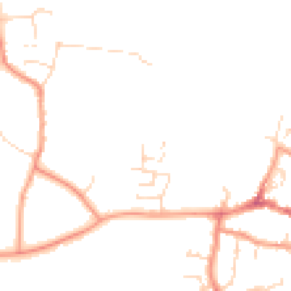Daytime road noise heatmap for NN14 4FQ
