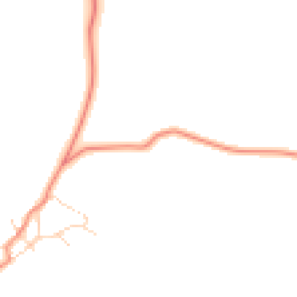 Daytime road noise heatmap for NN14 4GU