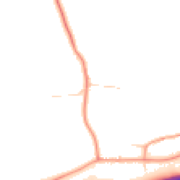 Daytime road noise heatmap for NN14 4JE