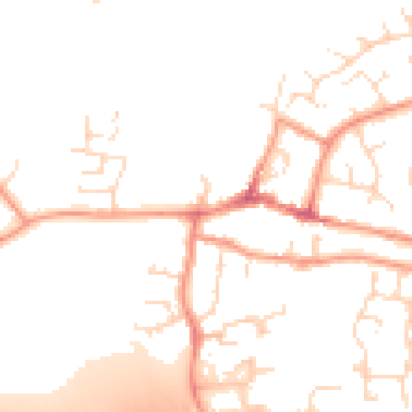 Daytime road noise heatmap for NN14 4JJ