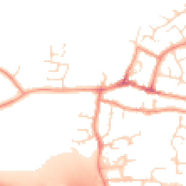 Daytime road noise heatmap for NN14 4JW