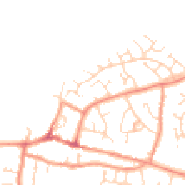 Daytime road noise heatmap for NN14 4QJ