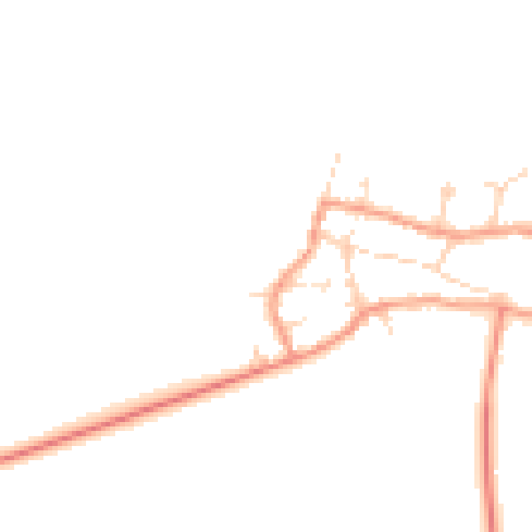 Daytime road noise heatmap for NN14 4QW