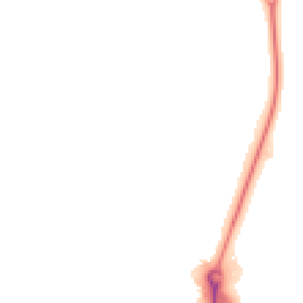 Night-time road noise heatmap for NN14 4SB
