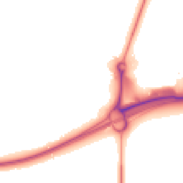 Night-time road noise heatmap for NN14 4SD