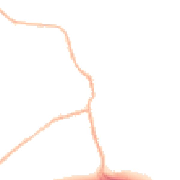 Night-time road noise heatmap for NN14 6AD