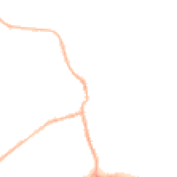 Night-time road noise heatmap for NN14 6BQ