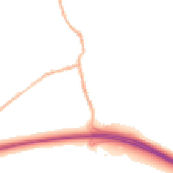 Night-time road noise heatmap for NN14 6EF