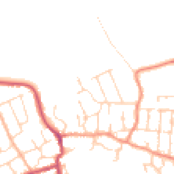 Daytime road noise heatmap for NN14 6FP