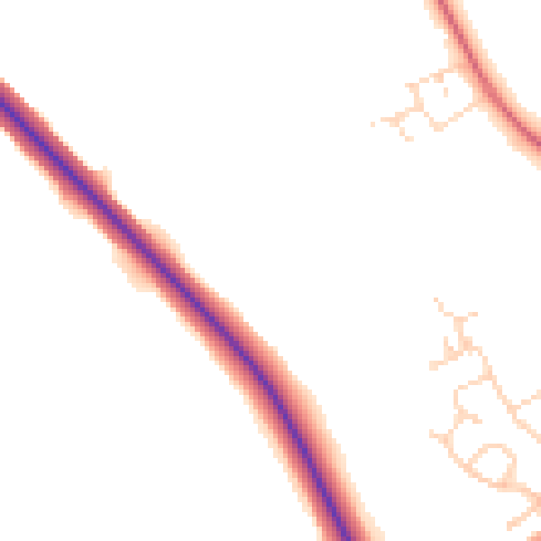 Daytime road noise heatmap for NN14 6GG
