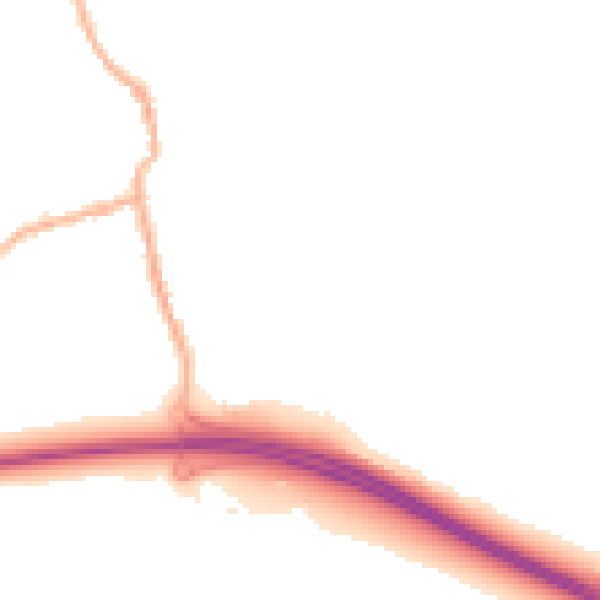 Night-time road noise heatmap for NN14 6GS