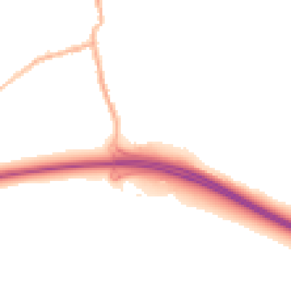 Night-time road noise heatmap for NN14 6GZ
