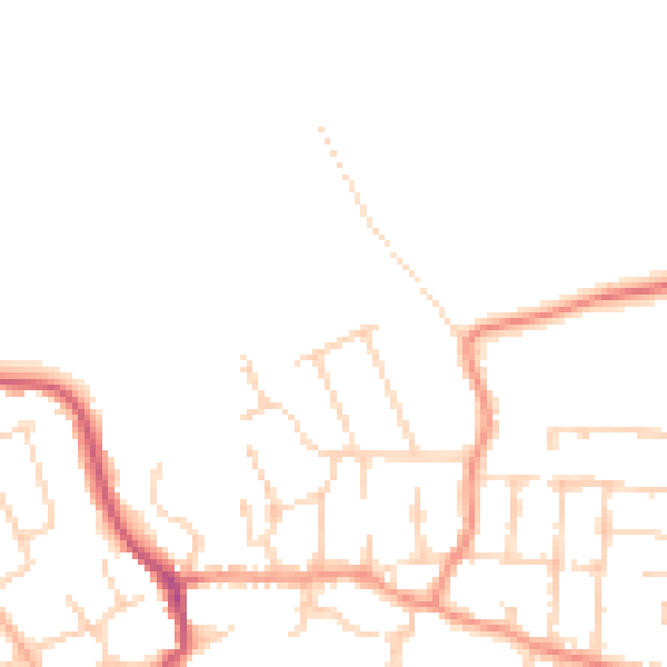 Daytime road noise heatmap for NN14 6HB