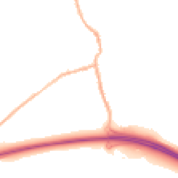 Night-time road noise heatmap for NN14 6JX