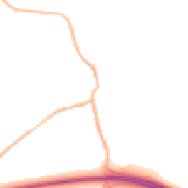Night-time road noise heatmap for NN14 6LE