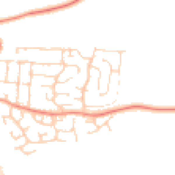 Daytime road noise heatmap for NN14 6LG