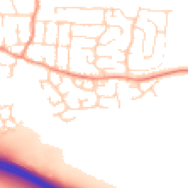 Daytime road noise heatmap for NN14 6ST