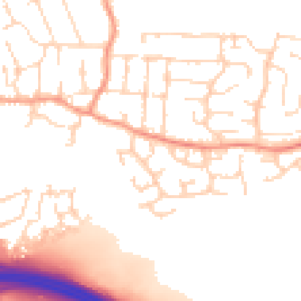 Daytime road noise heatmap for NN14 6TD