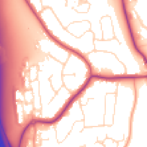 Daytime road noise heatmap for NN15 7LD