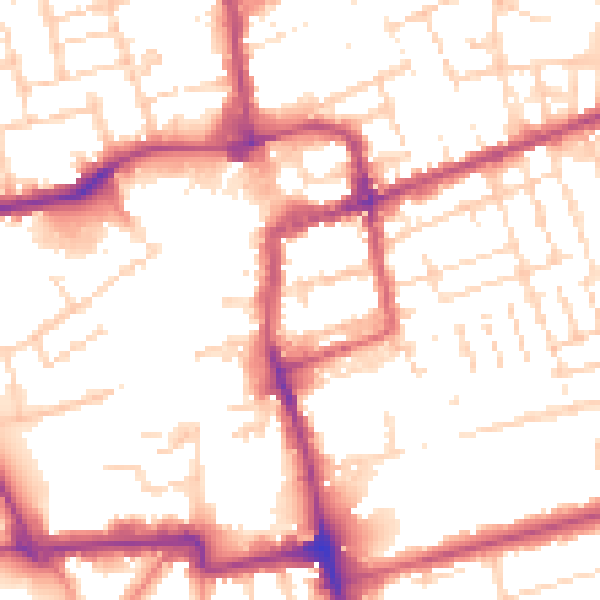 Daytime road noise heatmap for NN16 0BP