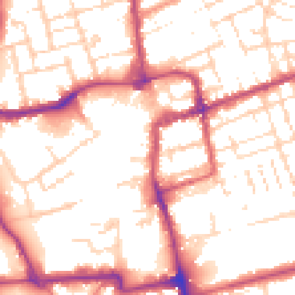 Daytime road noise heatmap for NN16 0DE