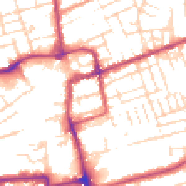 Daytime road noise heatmap for NN16 0DH