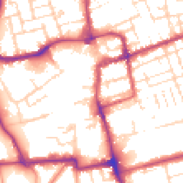 Daytime road noise heatmap for NN16 0DP