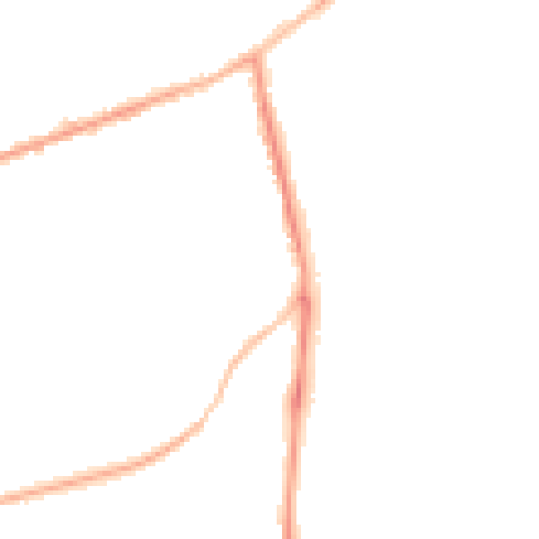 Night-time road noise heatmap for NN16 0JB