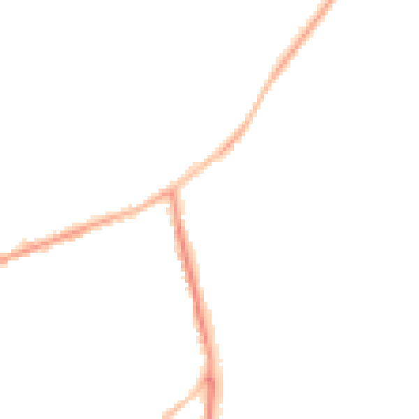Night-time road noise heatmap for NN16 0LB