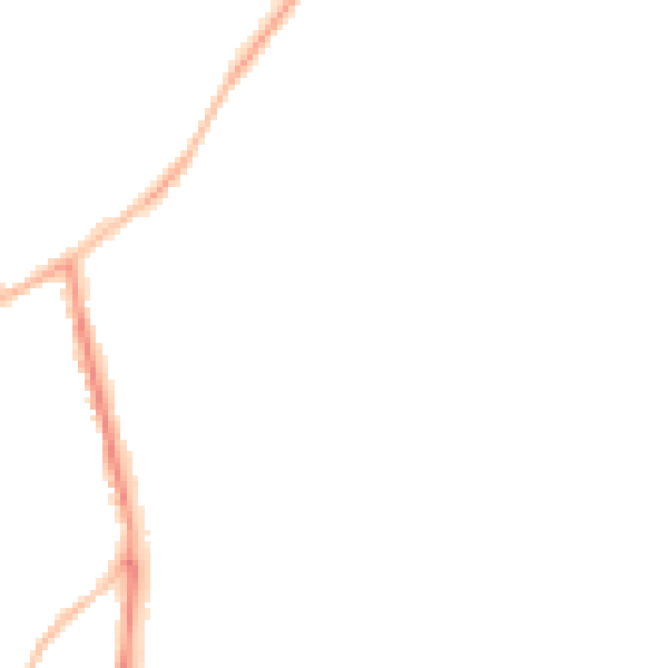 Night-time road noise heatmap for NN16 0LT