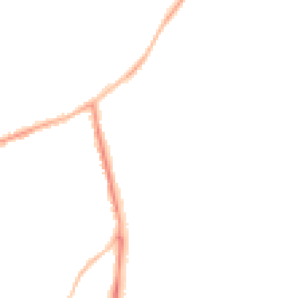 Night-time road noise heatmap for NN16 0NB