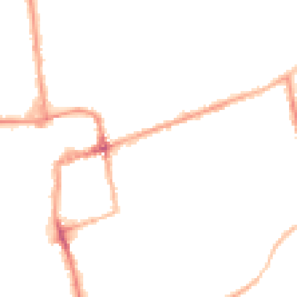 Night-time road noise heatmap for NN16 0SW