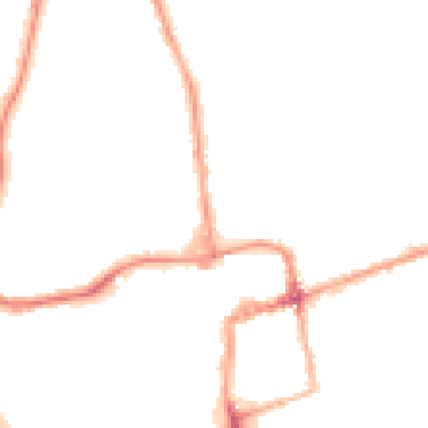 Night-time road noise heatmap for NN16 8JS