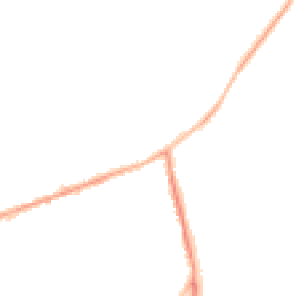 Night-time road noise heatmap for NN16 8NW