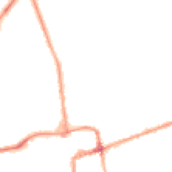 Night-time road noise heatmap for NN16 8QG