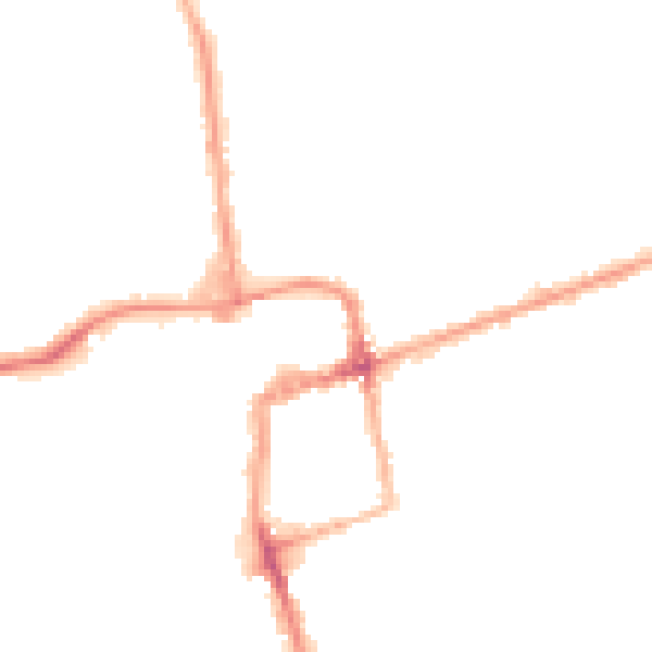 Night-time road noise heatmap for NN16 8QX