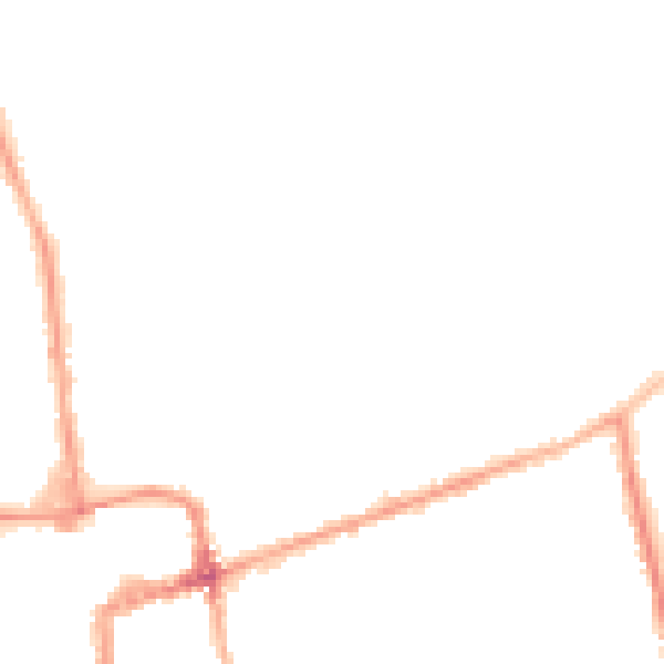 Night-time road noise heatmap for NN16 8QZ