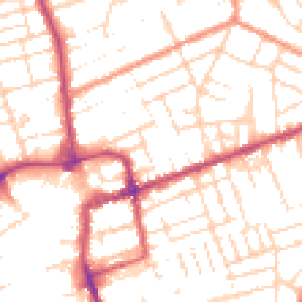 Daytime road noise heatmap for NN16 8RB