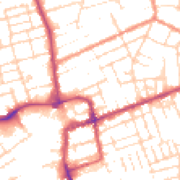 Daytime road noise heatmap for NN16 8RG